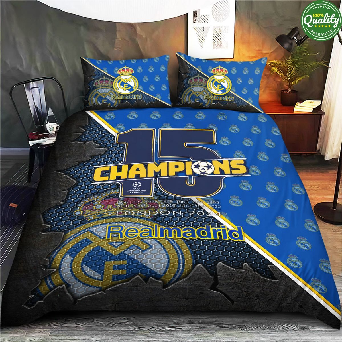Real Madrid Champion All Over Printed Bedding Set