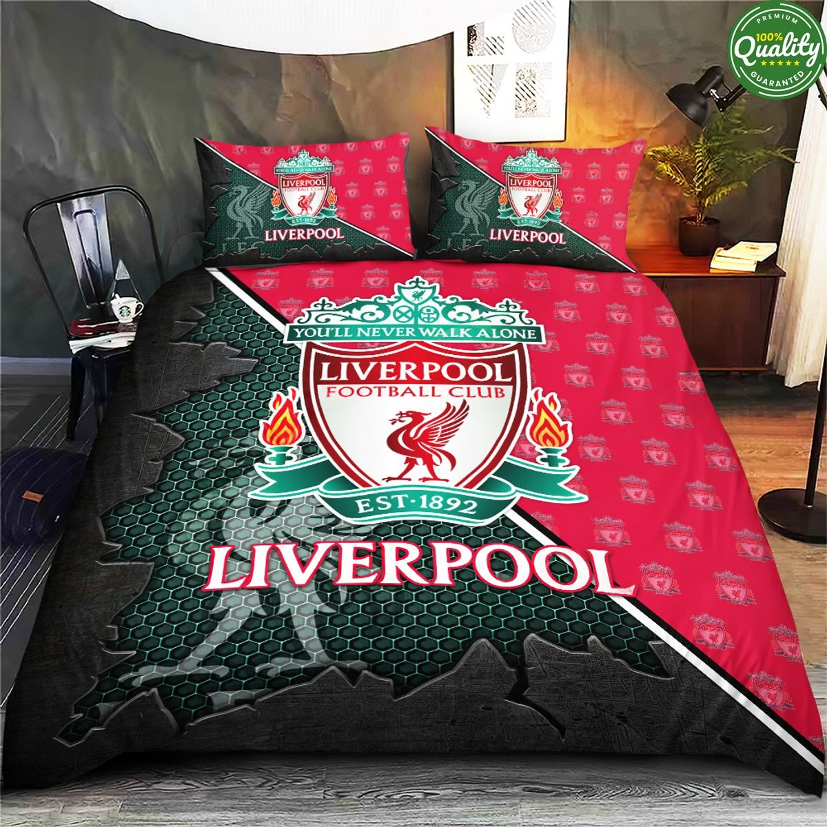 Liverpool All Over Printed Bedding Set