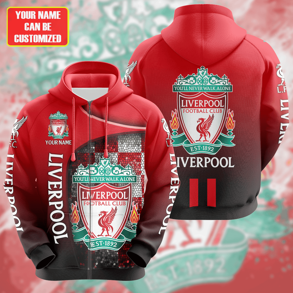 Personalized Liverpool 3D All over Printed Hoodie and Sweatpants set V11