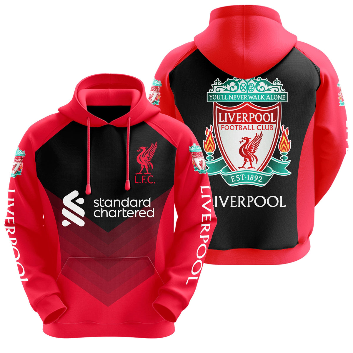 Personalized Liverpool 3D All over Printed Hoodie and Sweatpants set V13