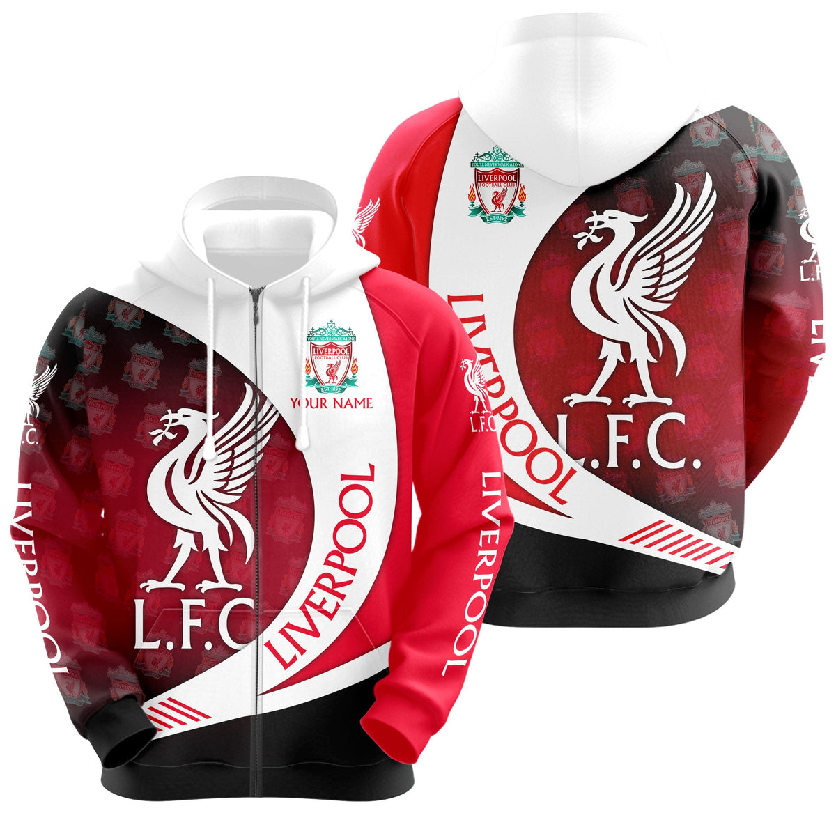 Personalized Liverpool Q12 3D All over Printed Hoodie and Sweatpants set