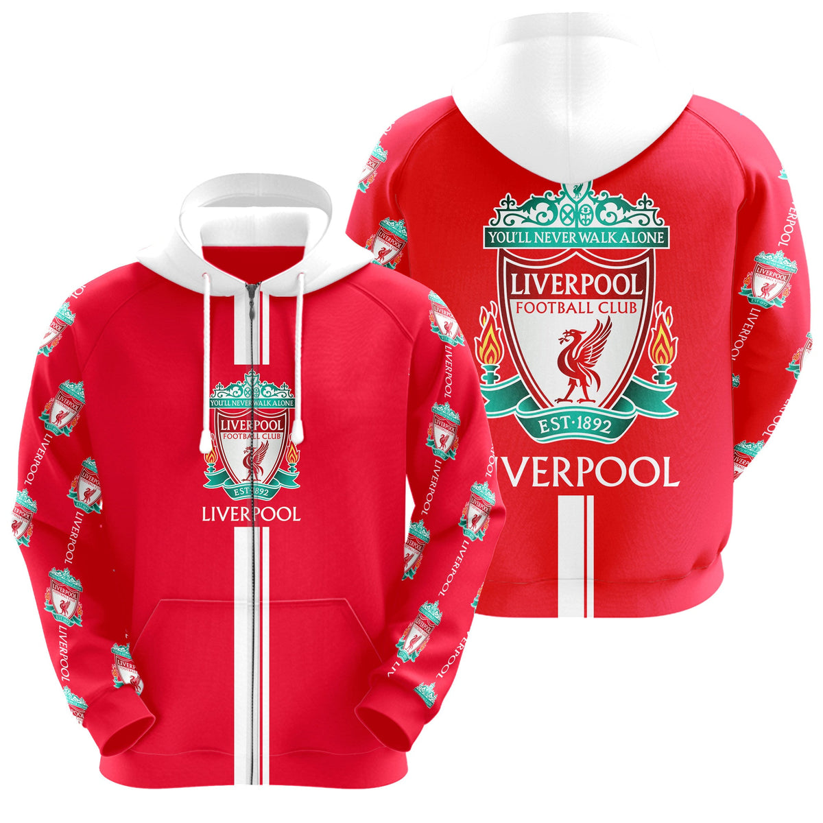 Personalized Liverpool 3D All over Printed Hoodie and Sweatpants set V18