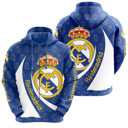 Personalized Real Madrid 3D All over Printed Hoodie and Sweatpants set V13