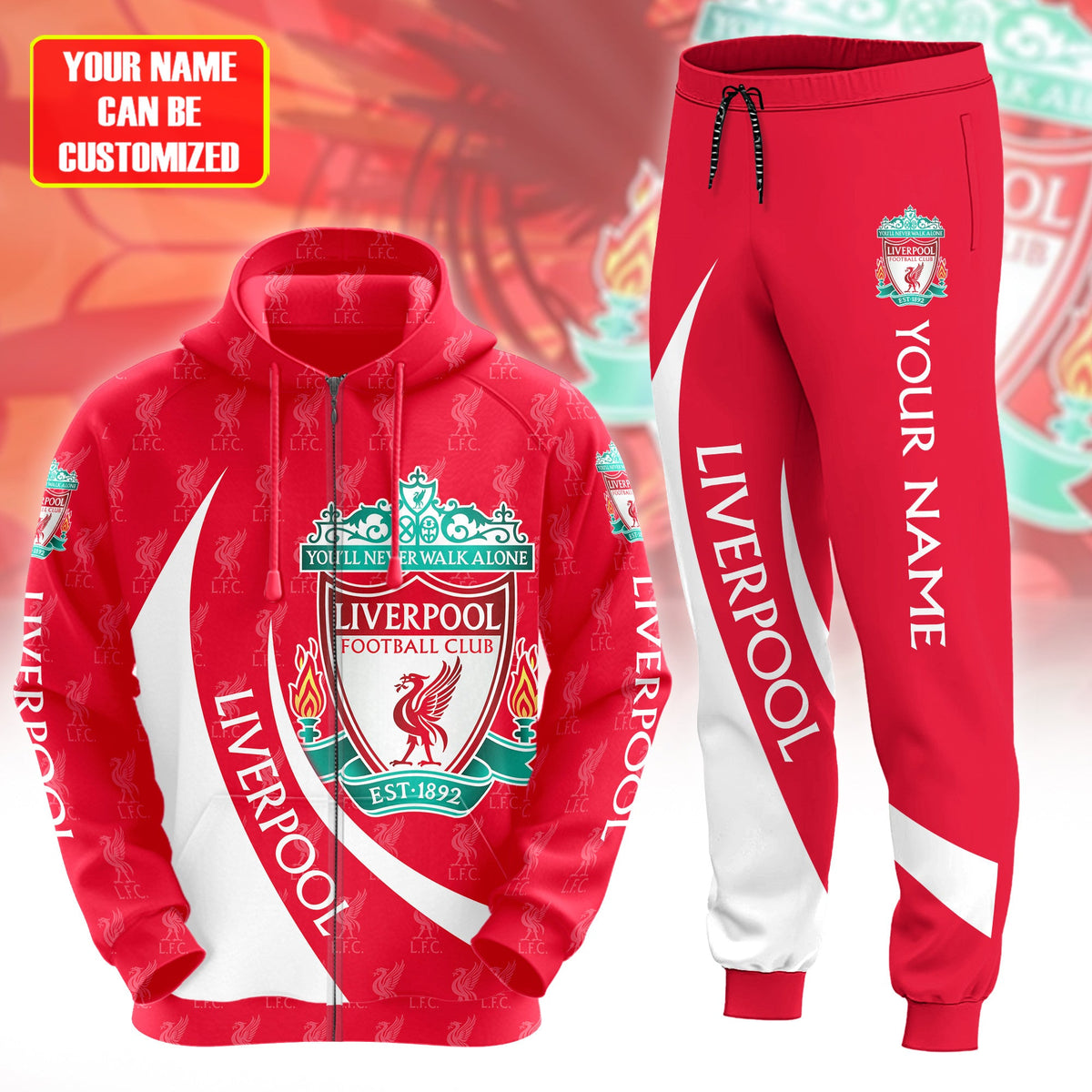 Personalized Liverpool 3D All over Printed Hoodie and Sweatpants set V20
