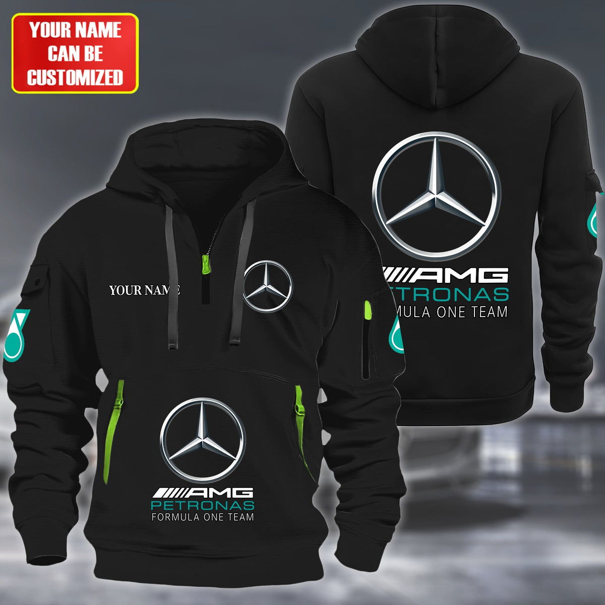 Personalized Merc AMG Petronas Zip-Hoodie Cotton Jacket