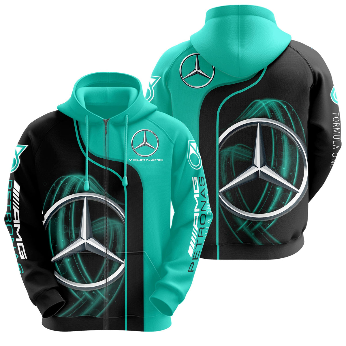 Personalized Merc AMG Petronas 3D All over Printed Hoodie and Sweatpants set V2
