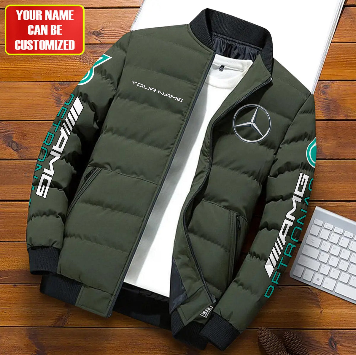 Personalized Merc AMG Petronas Puffer Jacket V2