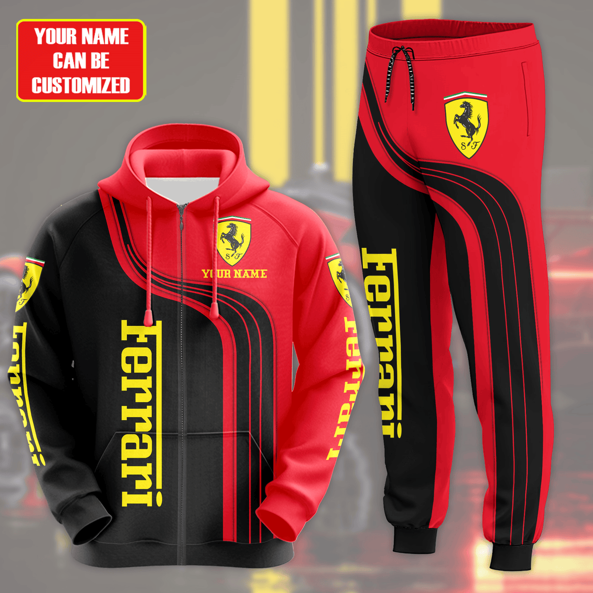 Personalized S.F All over Printed Hoodie and Sweatpants set