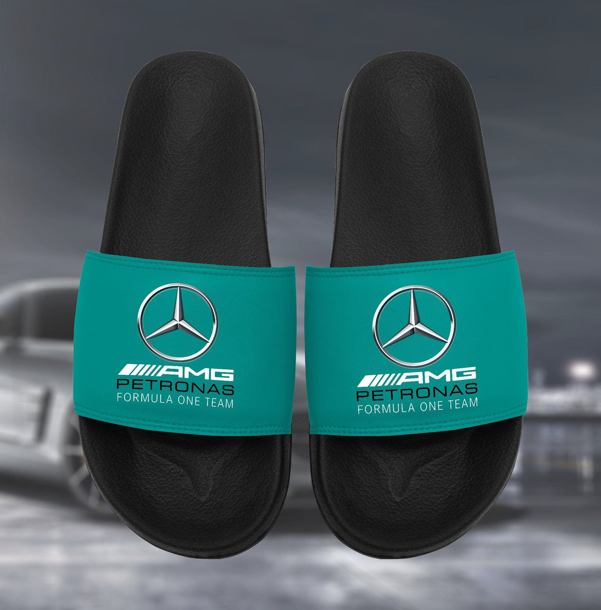 Merc AMG Petronas Custom Leather Sandals