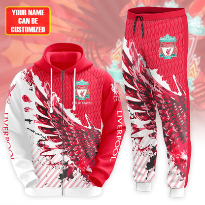 Personalized Liverpool Wings 3D All over Printed Hoodie and Sweatpants set