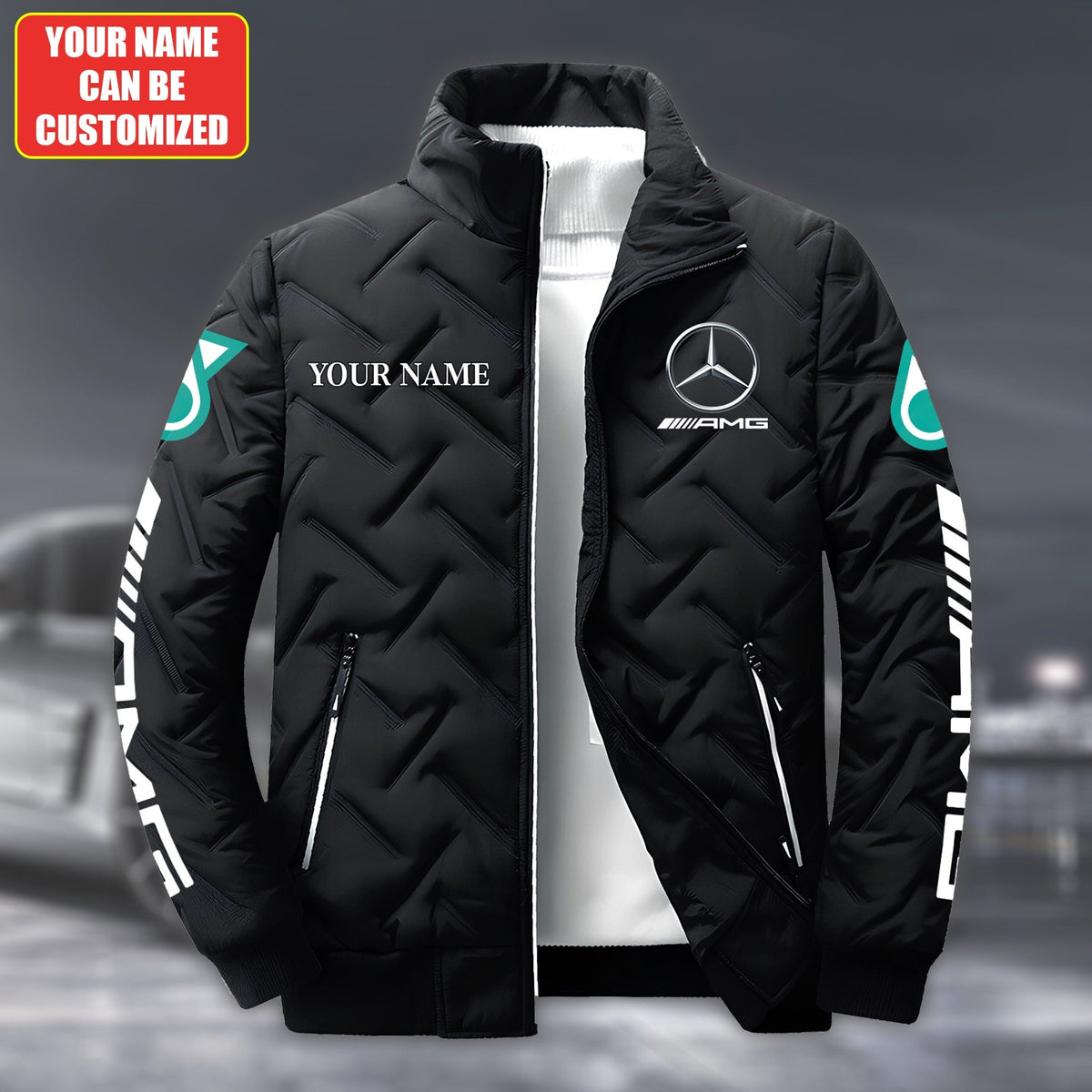 Personalized Merc AMG Petronas Puffer Jacket