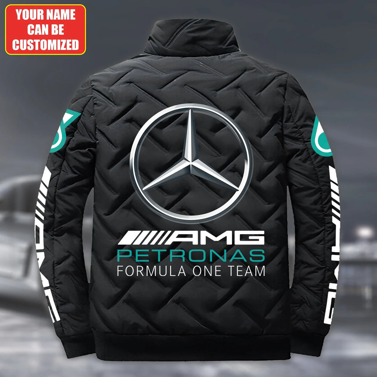 Personalized Merc Petronas Puffer Jacket