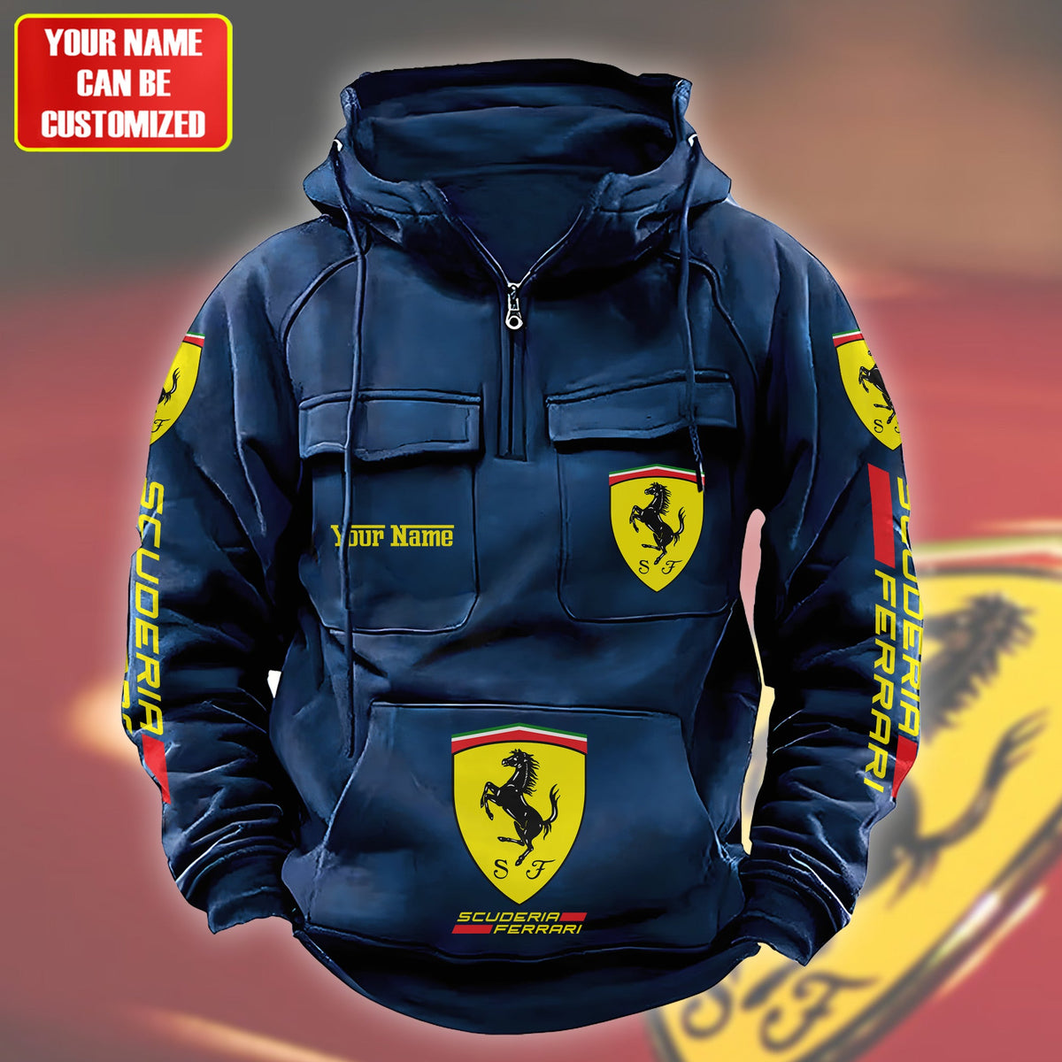 Personalized SF Retro Cotton Hoodie