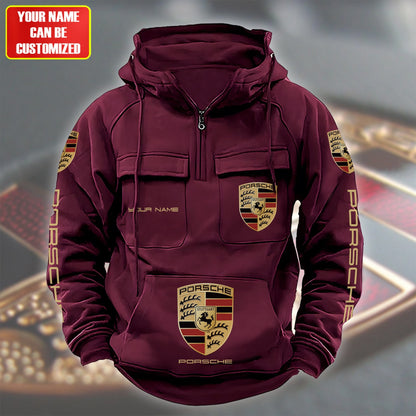 Personalized Pors Retro Cotton Hoodie