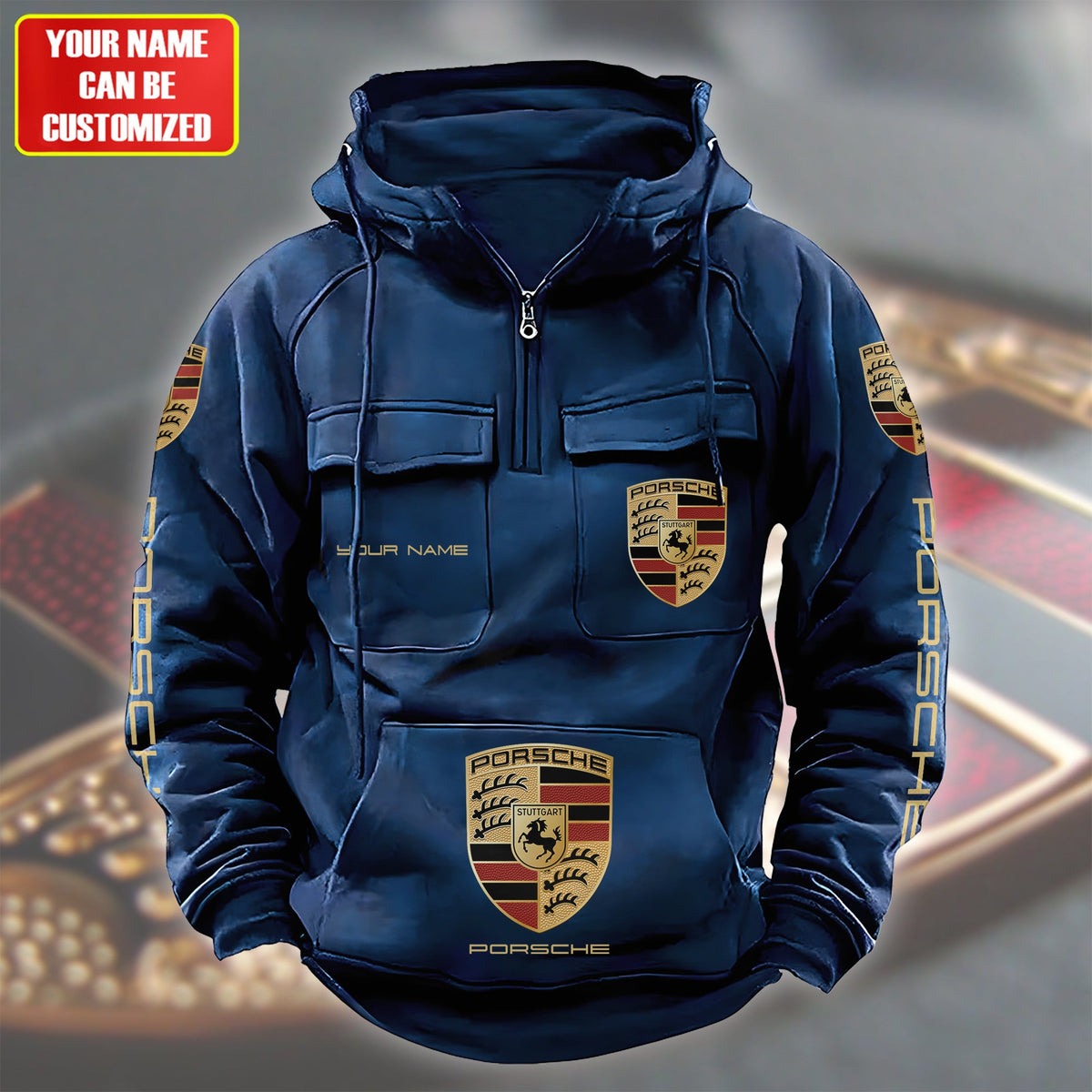 Personalized Pors Retro Cotton Hoodie