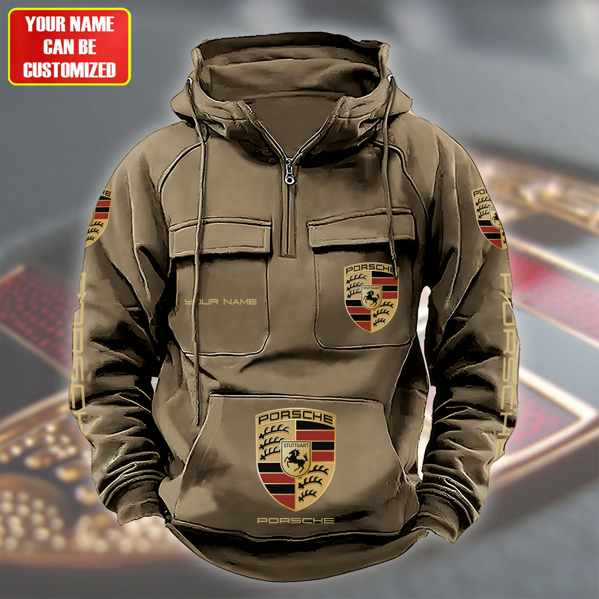 Personalized Pors Retro Cotton Hoodie