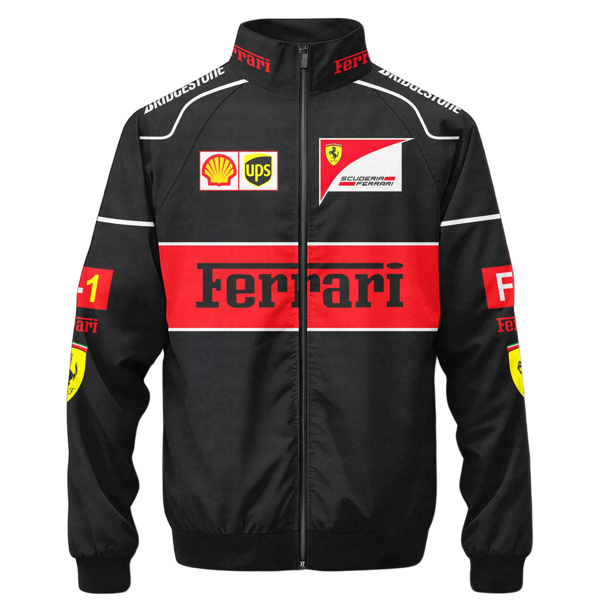 SF F1 Racing Zipper Stand Collar Jacket 3D