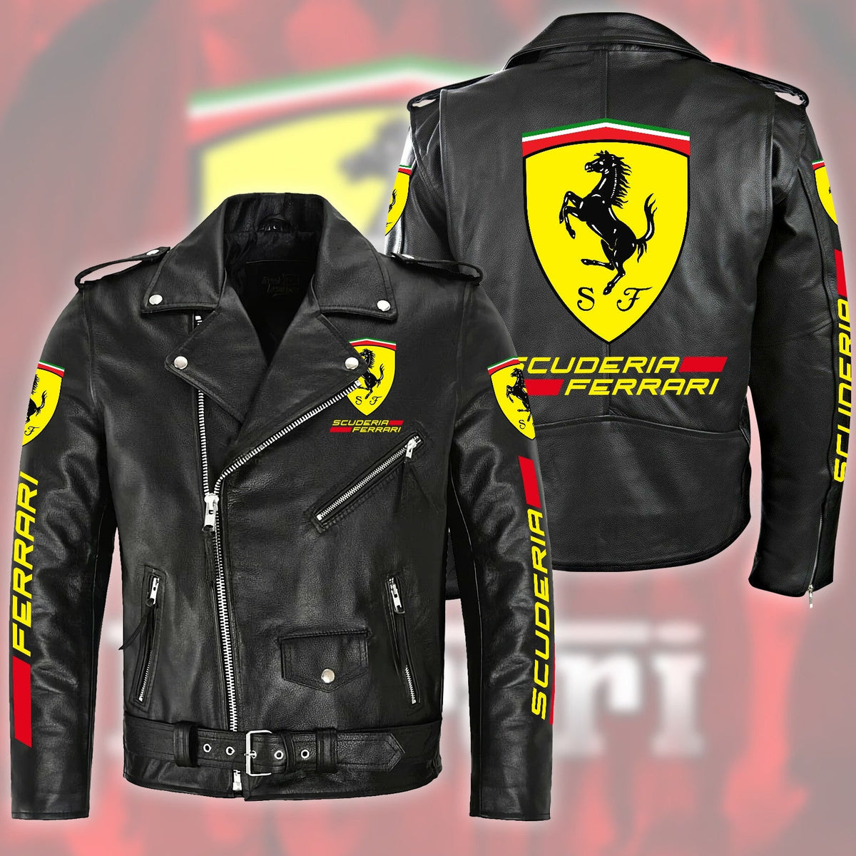 SF Zipper Vintage Leather Jacket