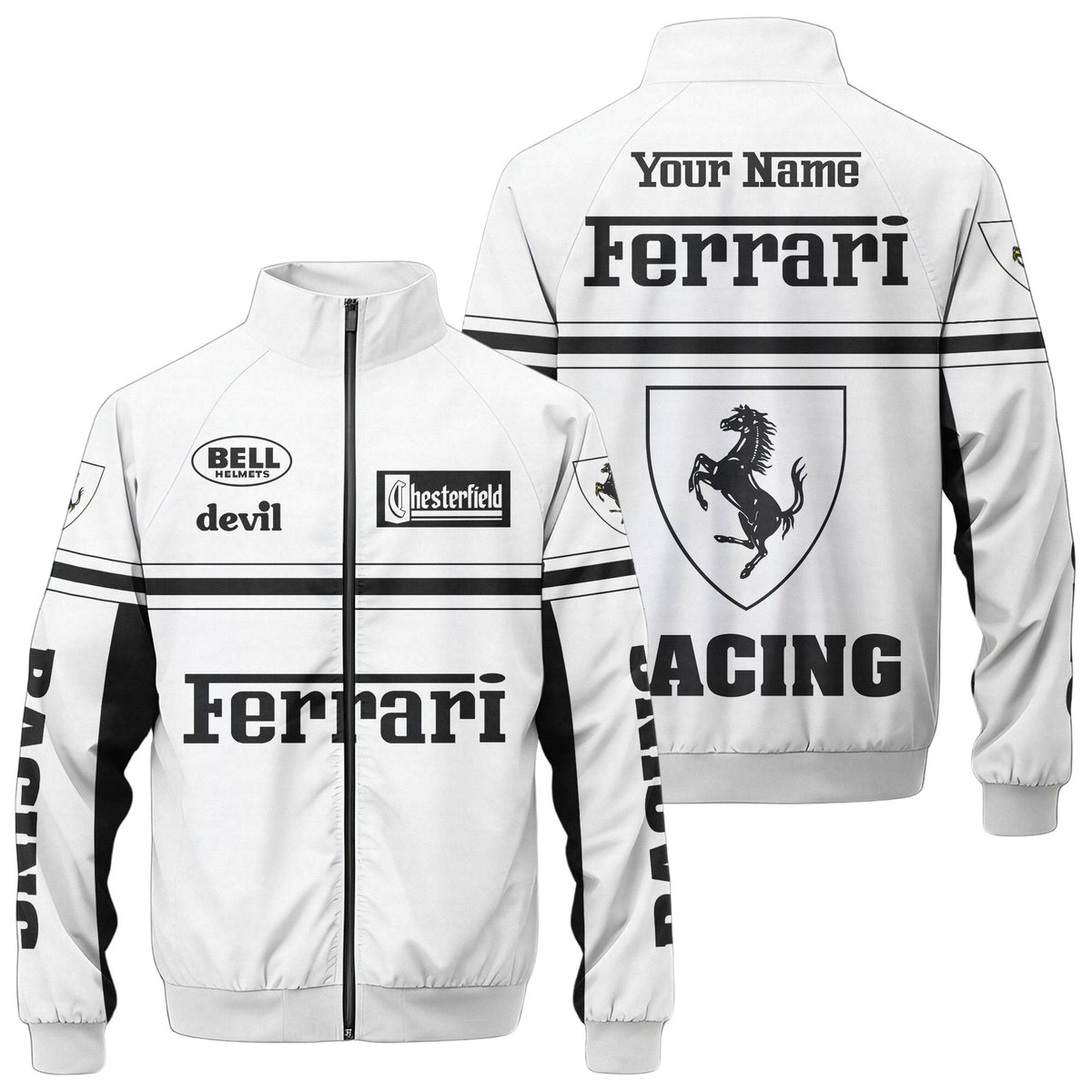 SF Racing Zipper Stand Collar Jacket 3D