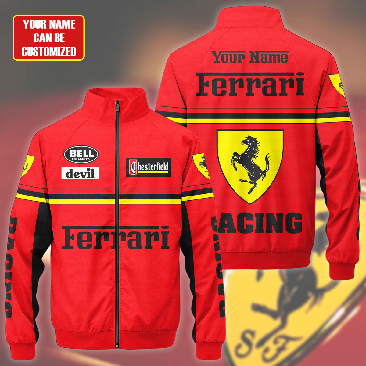 SF Racing Zipper Stand Collar Jacket 3D