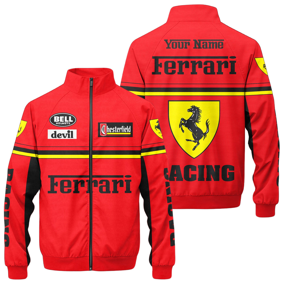 SF Racing Zipper Stand Collar Jacket 3D