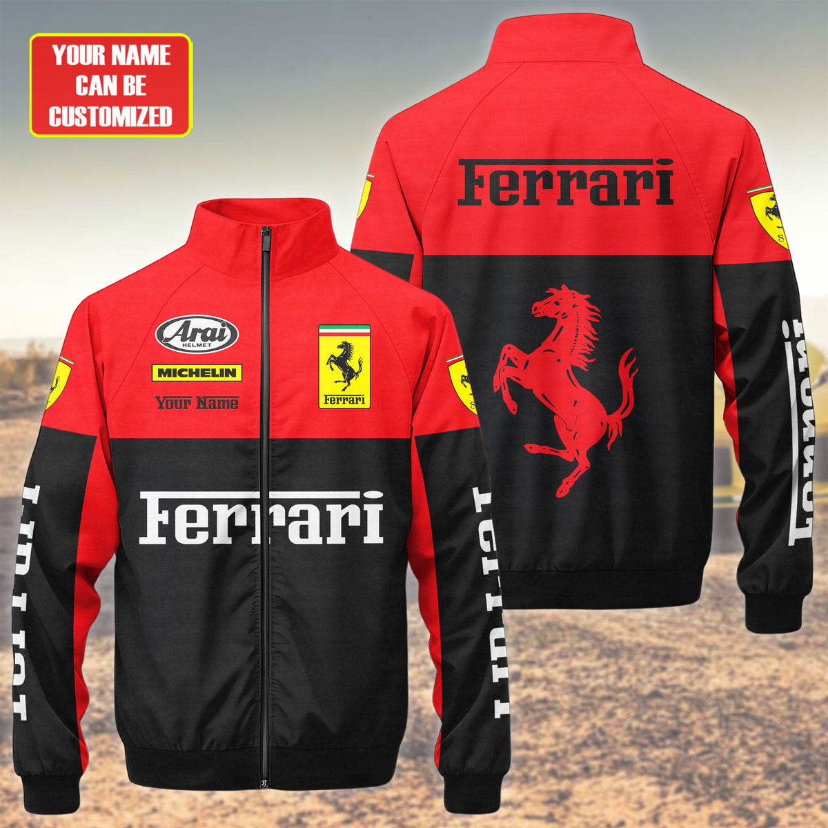 SF F1 Racing Zipper Stand Collar Jacket 3D V2