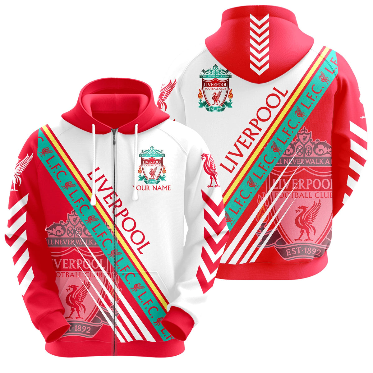 Personalized Liverpool Q14 3D All over Printed Hoodie and Sweatpants set