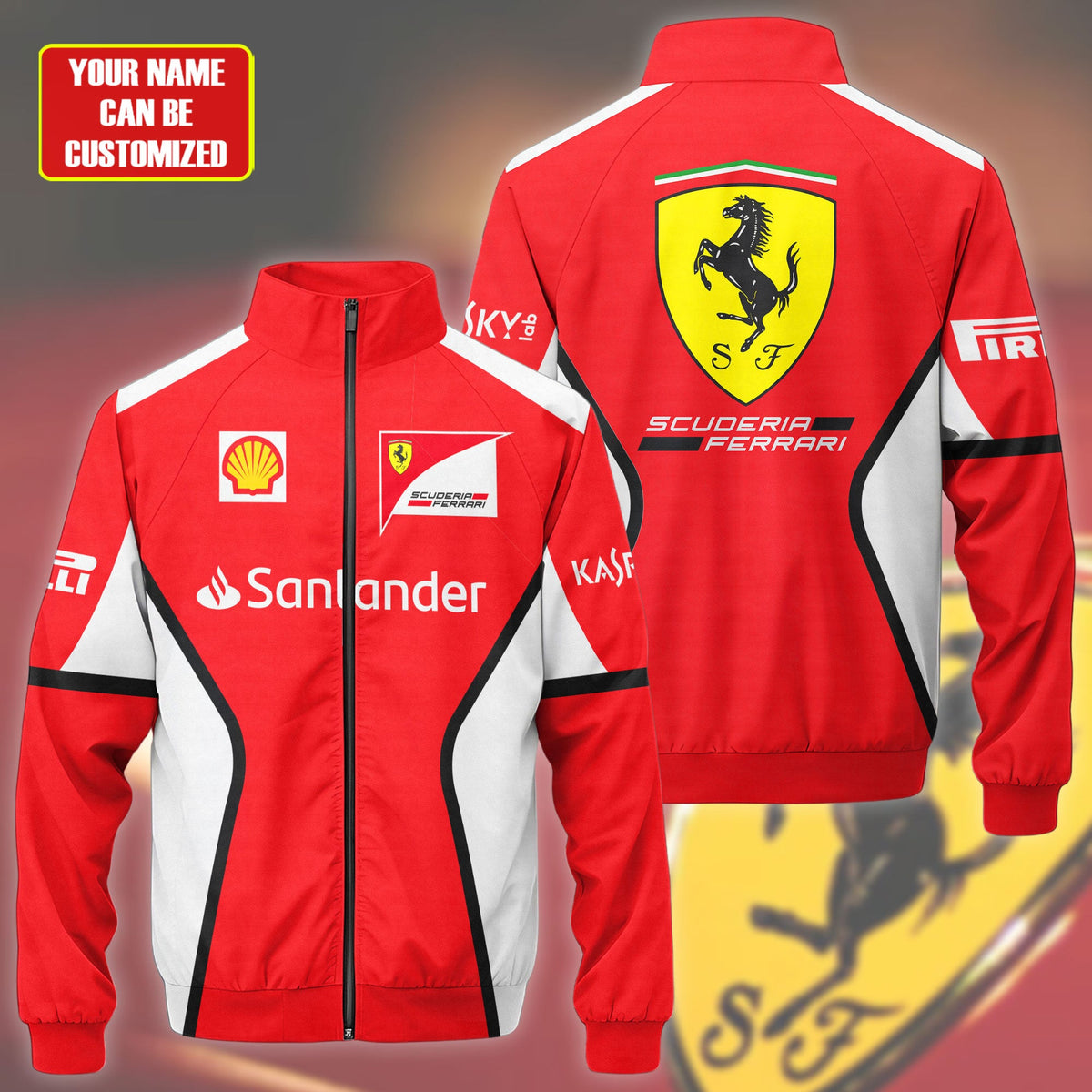 SF F1 Racing Zipper Stand Collar Jacket 3D V4