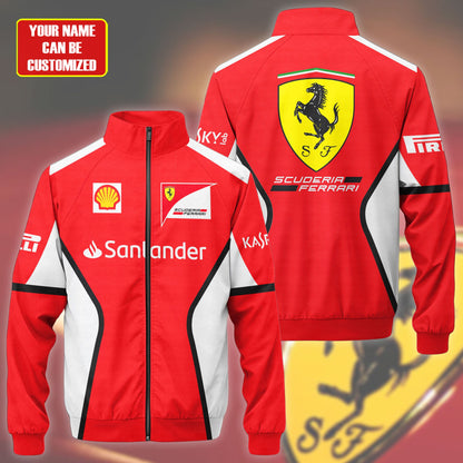 SF F1 Racing Zipper Stand Collar Jacket 3D V4
