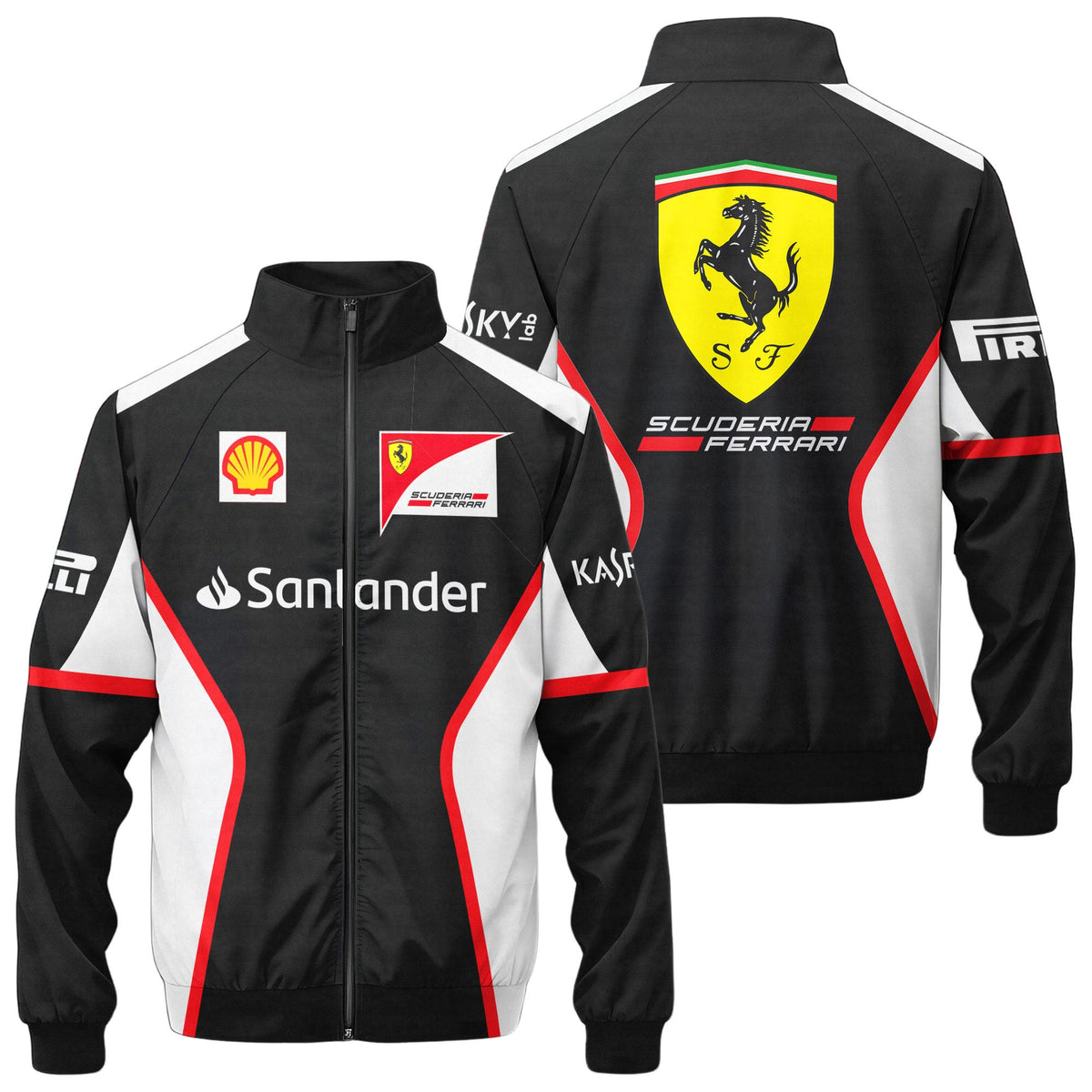 SF F1 Racing Zipper Stand Collar Jacket 3D V4