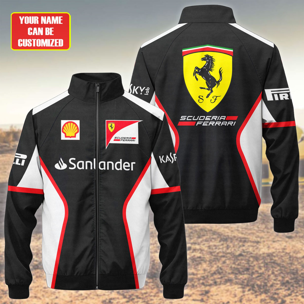 SF F1 Racing Zipper Stand Collar Jacket 3D V4