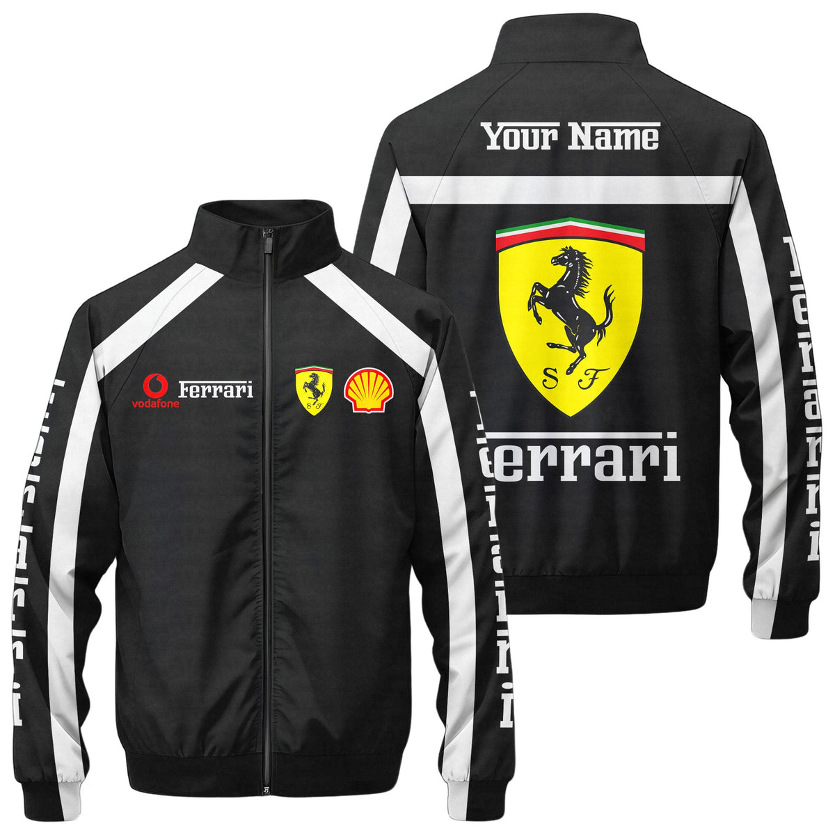 SF F1 Racing Zipper Stand Collar Jacket 3D V7