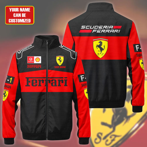 SF F1 Racing Zipper Stand Collar Jacket 3D V8