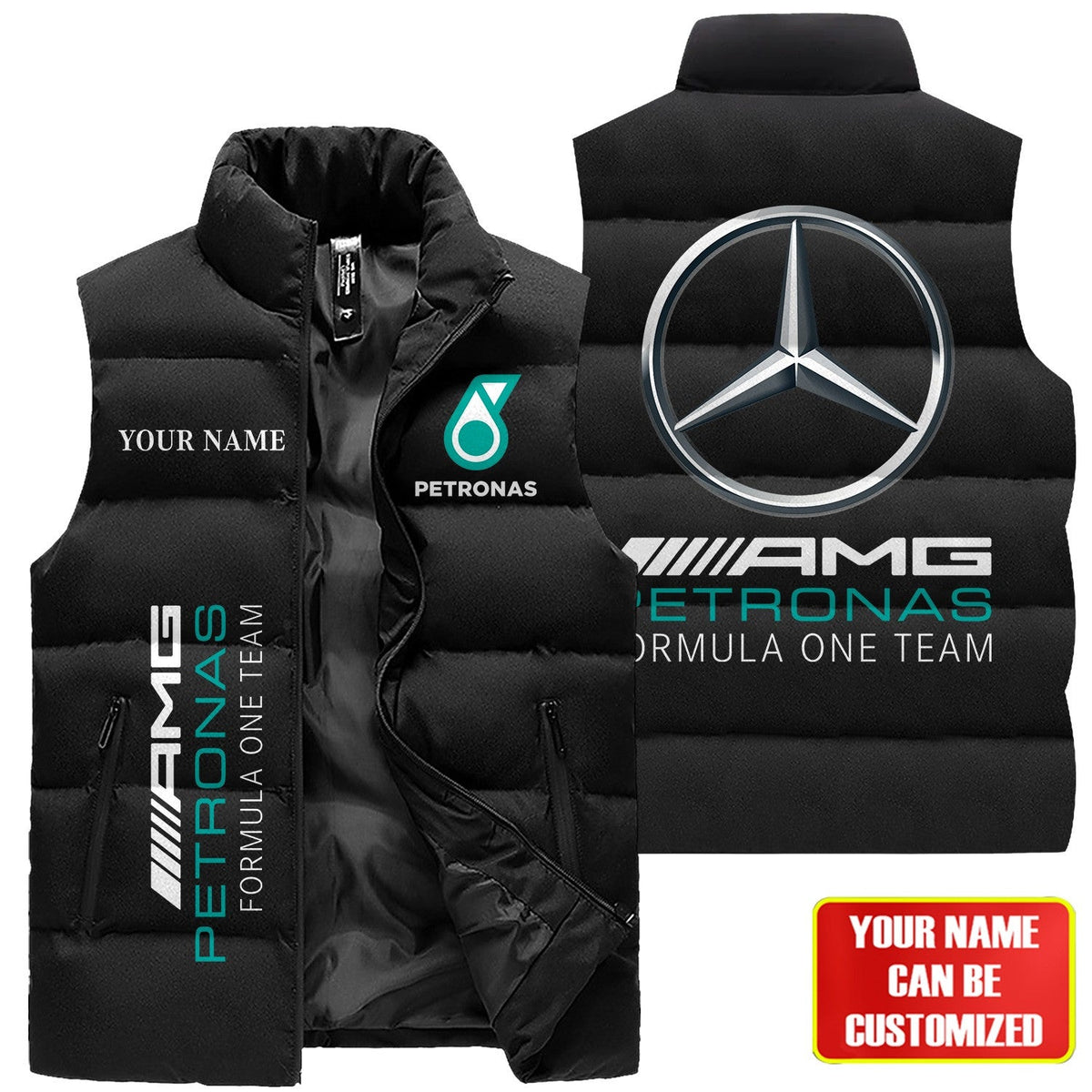 Merc AMG Petronas Sleeveless Windproof Puffer Jacket Q170201