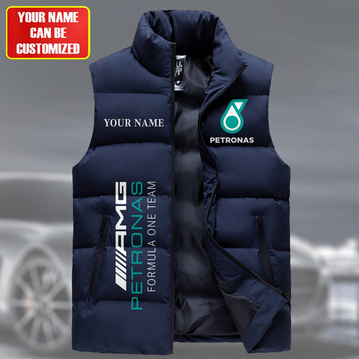Merc AMG Petronas Sleeveless Windproof Puffer Jacket Q170201
