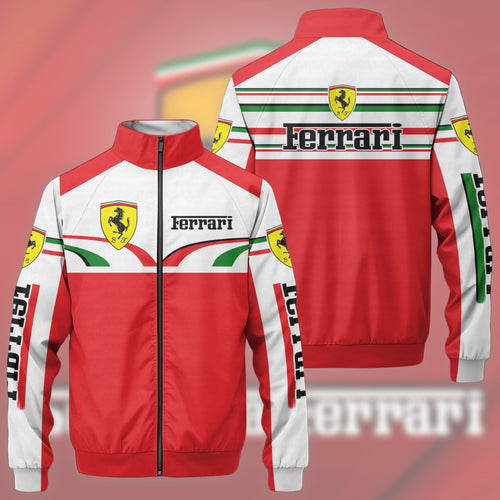 SF F1 Racing Zipper Stand Collar Jacket 3D V12