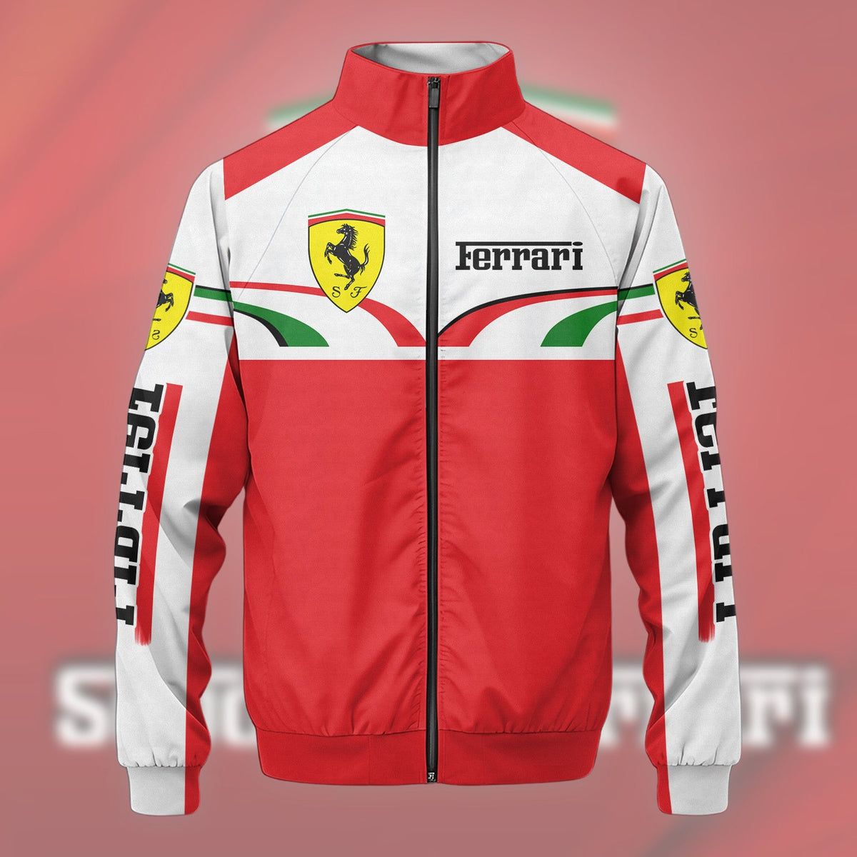 SF F1 Racing Zipper Stand Collar Jacket 3D V12