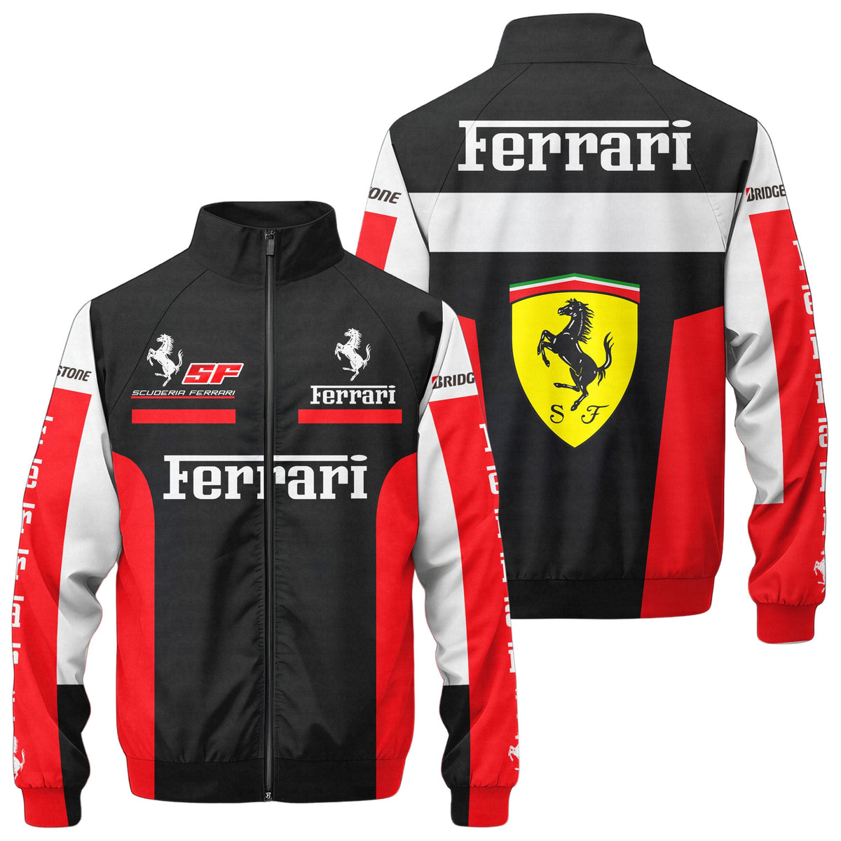 SF F1 Racing Zipper Stand Collar Jacket 3D V13