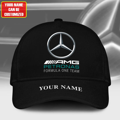 Personalized Name Merc AMG Petronas Classic Black Cap