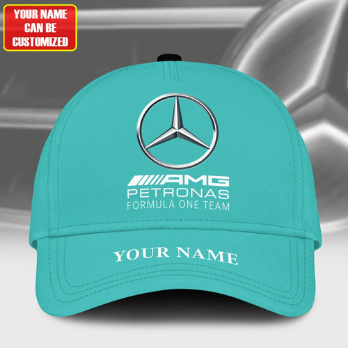 Personalized Name Merc AMG Petronas Classic Green Cap