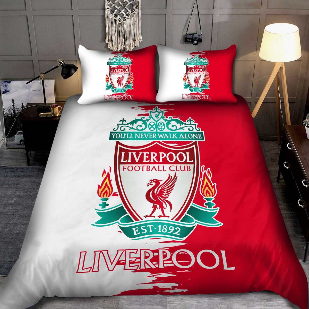Liverpool Never Walk Alone All Over Printed Bedding Set