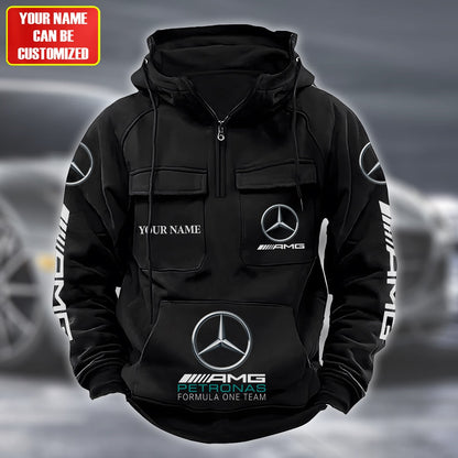 Personalized Merc AMG Petronas Retro Cotton Hoodie