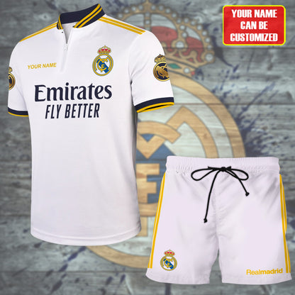 Personalized Real Madrid Uniform Shirt Beach Short Q071102