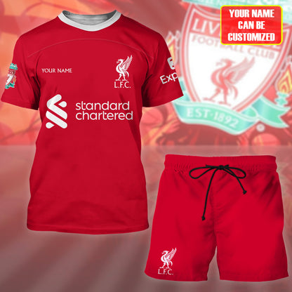 Personalized Liverpool Training Kit Shirt Beach Short