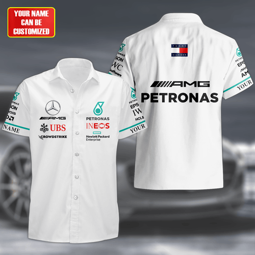Personalized Merc AMG Petronas Tropical Hawaii Shirt Beach Short