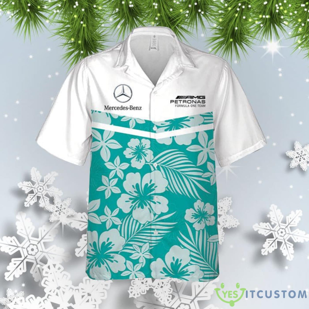Merc AMG Petronas Hawaii Shirt Beach Short V2