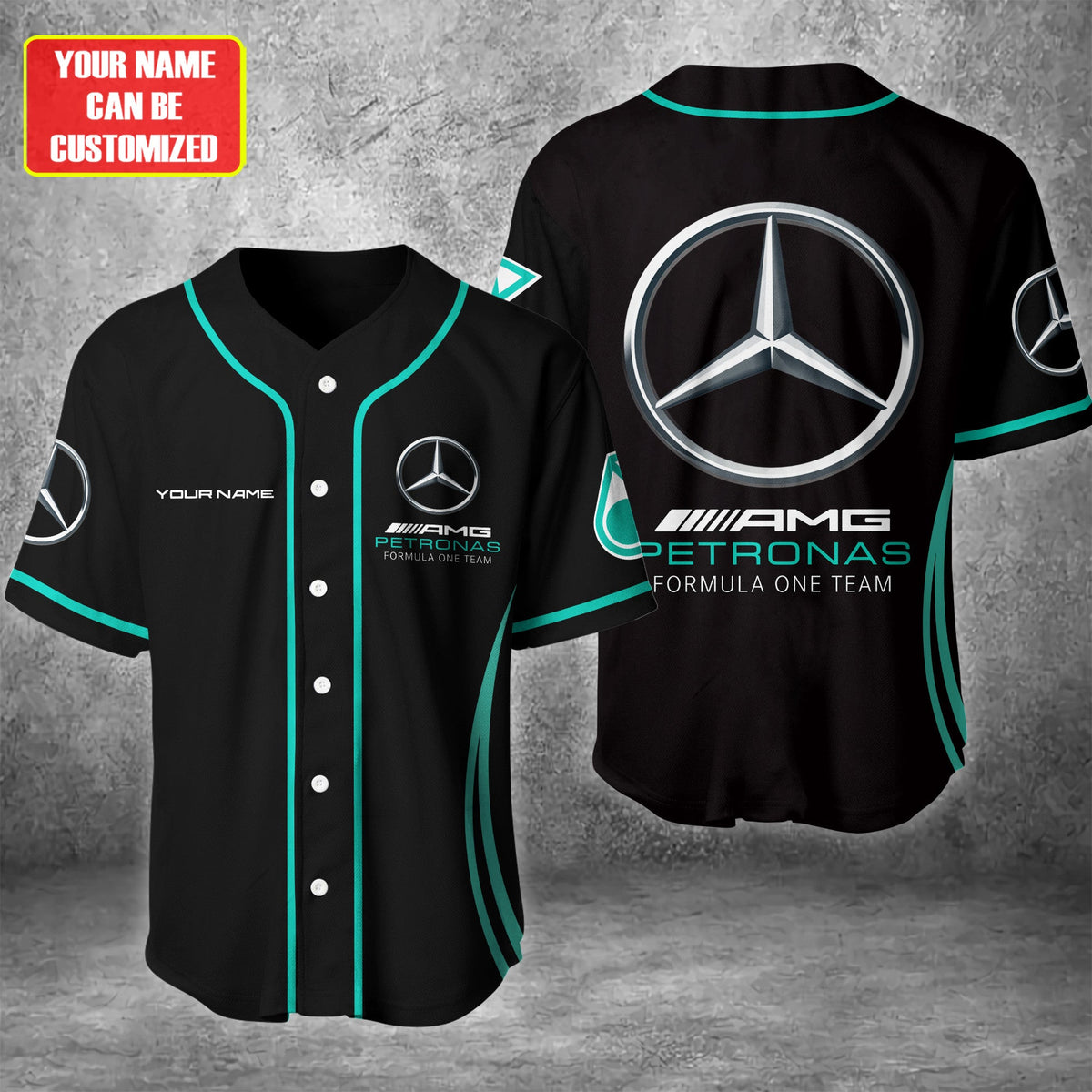 Personalized Merc AMG Petronas - Baseball Jersey Shirt 3D