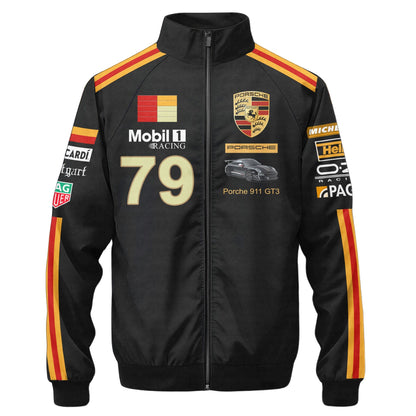 Pors Racing Zipper Stand Collar Jacket 3D V3