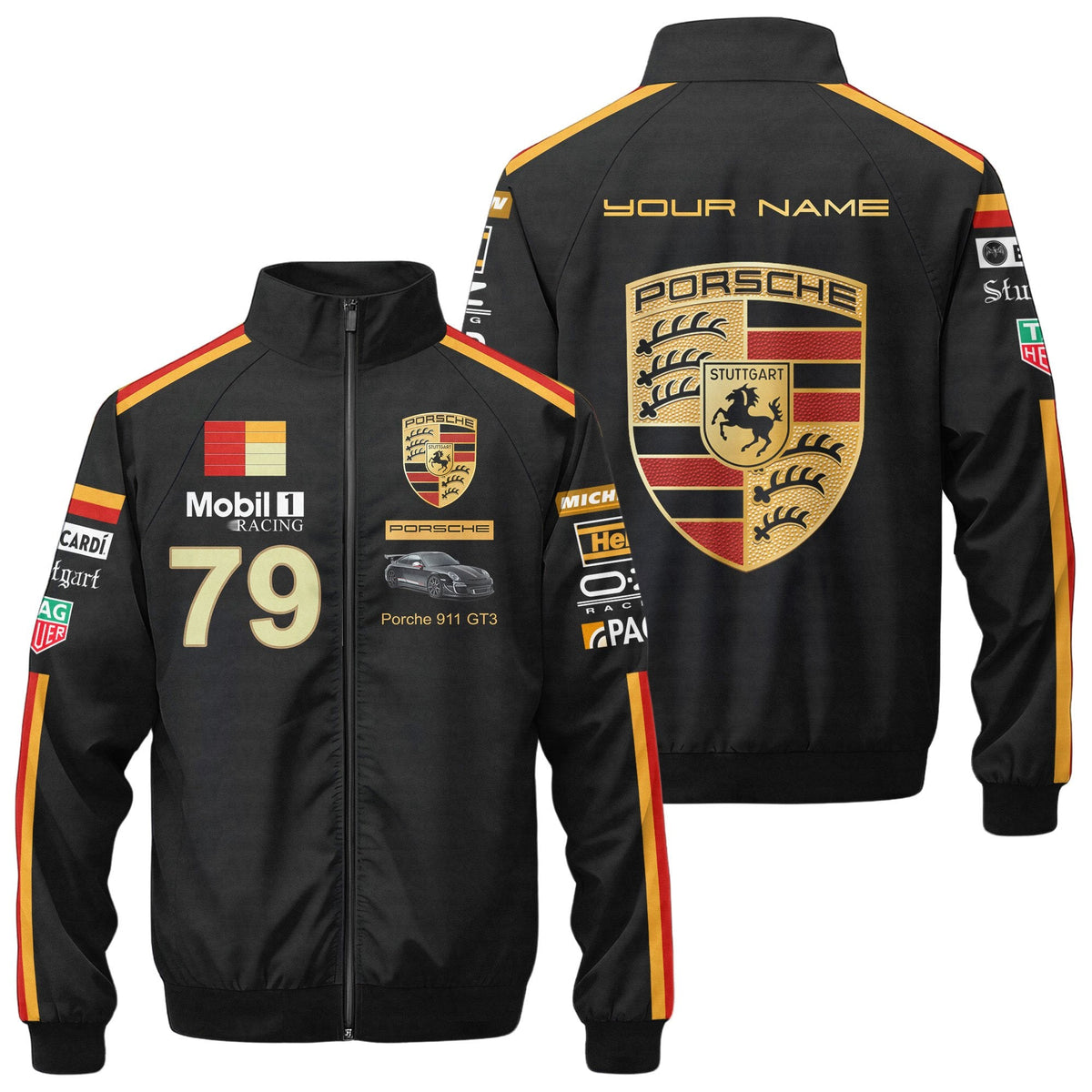 Pors Racing Zipper Stand Collar Jacket 3D V3