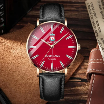 Personalized Liverpool Quartz Leather Watch